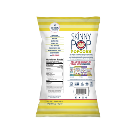 Skinnypop Skinnypop Popcorn Ultra Lite White Cheddar 4.4 oz., PK12 1014176